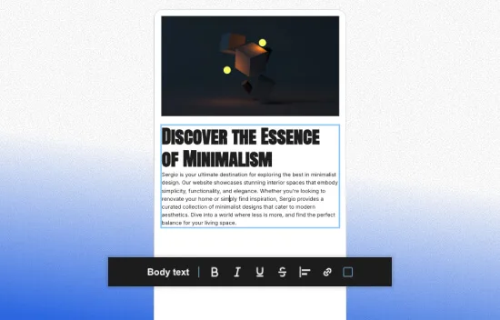 Website built with Swipy — example 2
